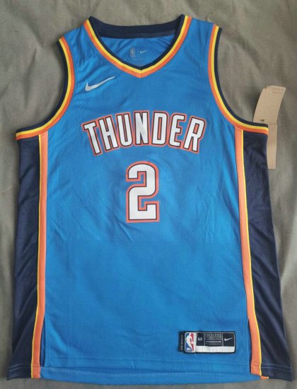 NBA 2 Gigeous-Alexander OKC Thunder 21-22 Maillot bleu imprimé